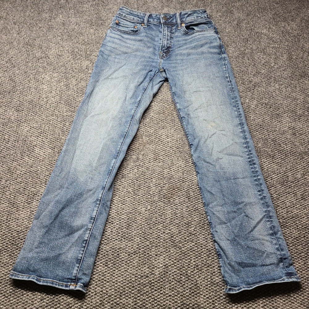 American Eagle Mens AirFlex+ Original Bootcut Jeans 28x30 Blue Medium Wash